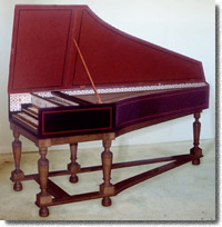 French VXIIth c. double-manual harpsichord