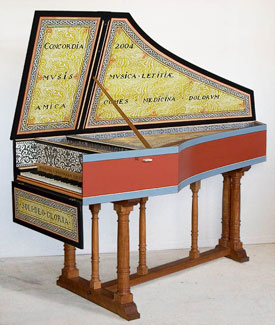Flemish single-manual harpsichord after Andreas Ruckers, 1640 (restored to original range)