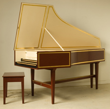 18th c. Double-manual harpsichord after Taskin